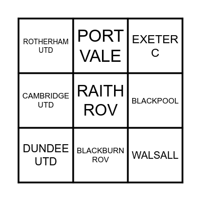 Net's Bar Footy Bingo! Bingo Card