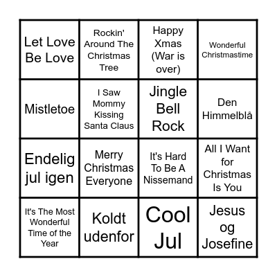 Julebanko Bingo Card