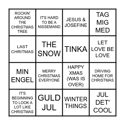 Julebanko Bingo Card