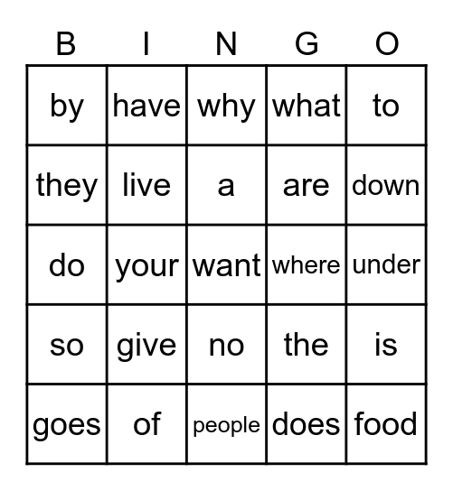 Sight Word Bingo Lesson 7 PLUS Bingo Card