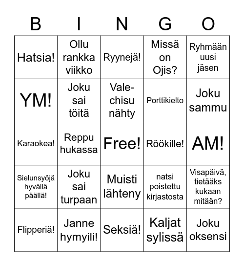 Monttu Eliitti Bingo Card