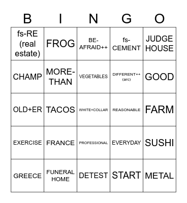 Bingo Card