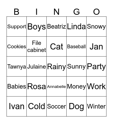 Bingo Card
