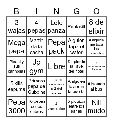 Brasil Bingo Card