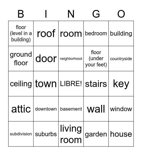 The Home Bingo Card