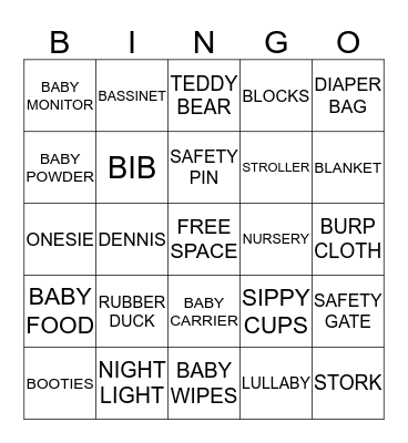 BABY DJ BINGO Card
