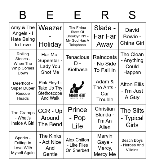 VBW10G1 Bingo Card