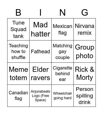 Dreamstate Bingo Card