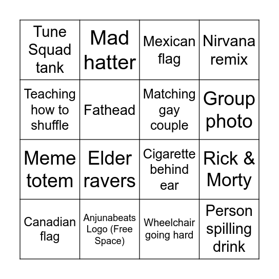 Dreamstate Bingo Card