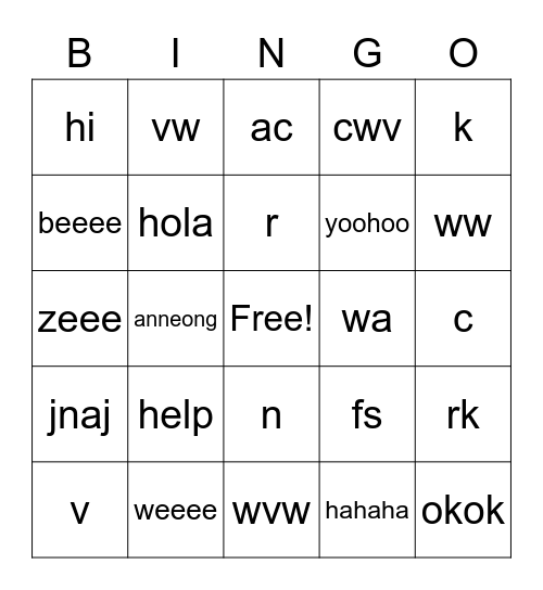 T8 AHS PEAK 2022 Bingo Card