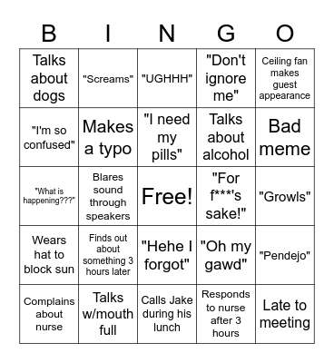 Maria Things! Bingo Card