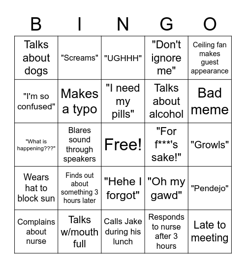 Maria Things! Bingo Card