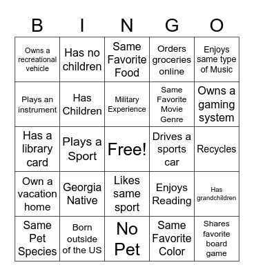 Management Systems Team BINGO Card