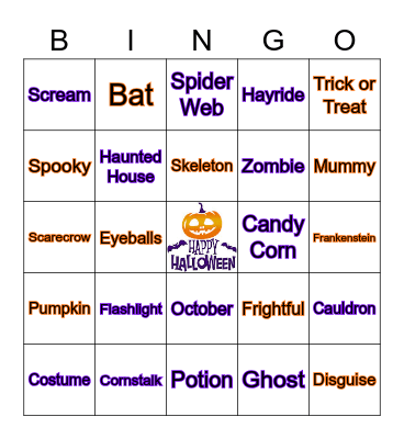 Halloween Bingo Card