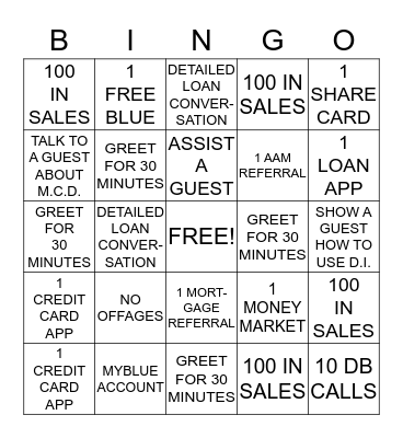 ARVEST BINGO Card