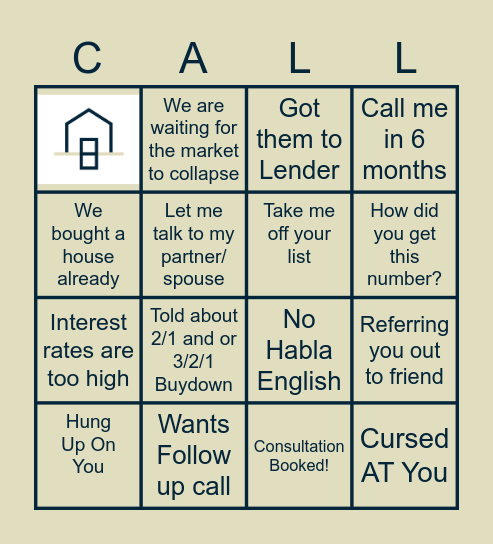 The Borges Team Call Night Bingo Card