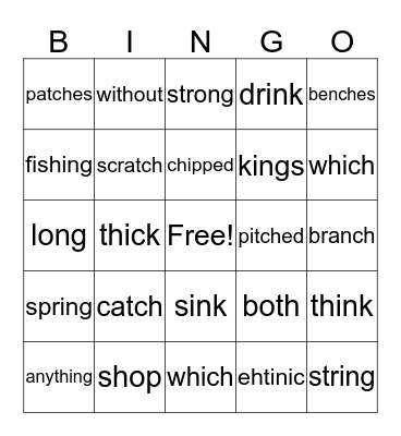 Unit 8 Bingo Card