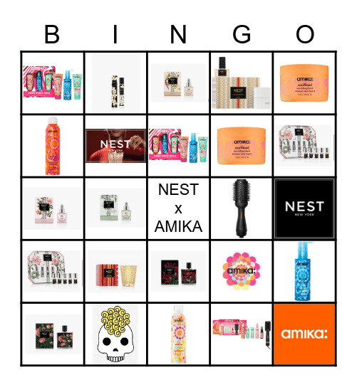 Nest X Amika Bingo Card