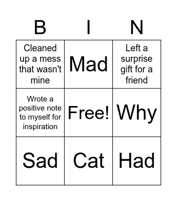 Titled bingo Card