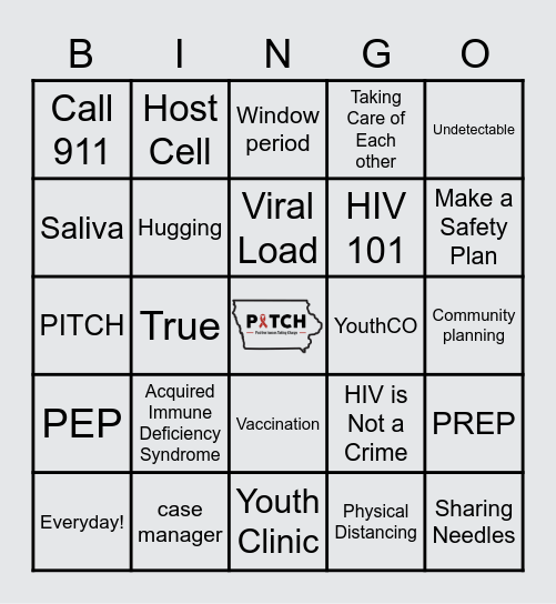 HIV Bingo Card