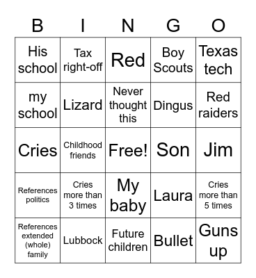 The Wedding Bingo Card