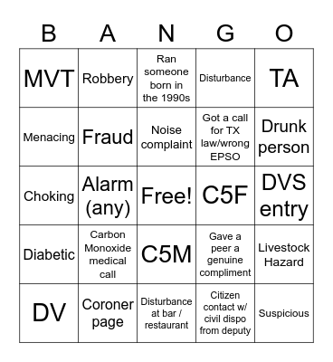 Happy Turkey BANGO Bingo Card