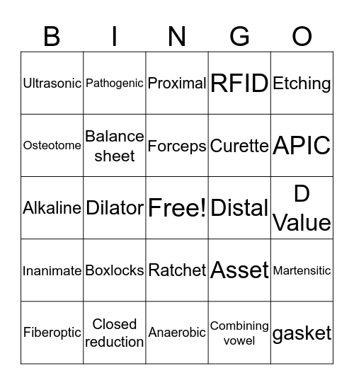 A day in the life of a CRCST Bingo Card