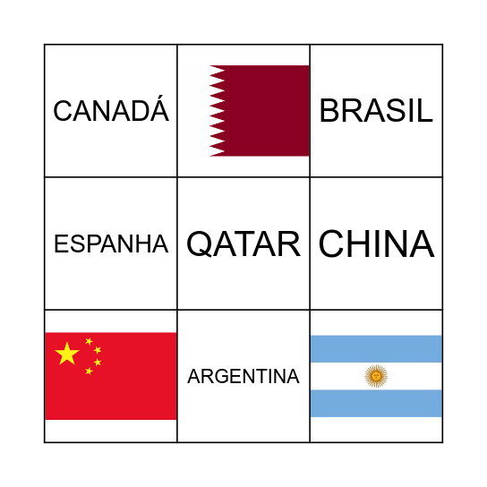 COPA DO MUNDO 2022 Bingo Card