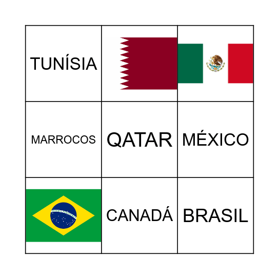 COPA DO MUNDO 2022 Bingo Card