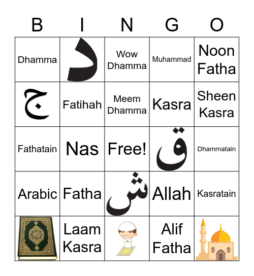 Quran Bingo! Bingo Card