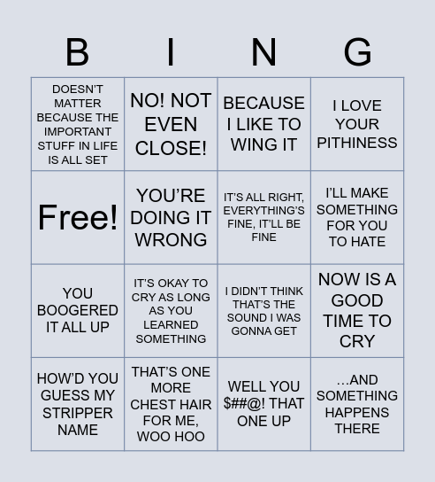 NDP OFFICE QUOTES Bingo Card
