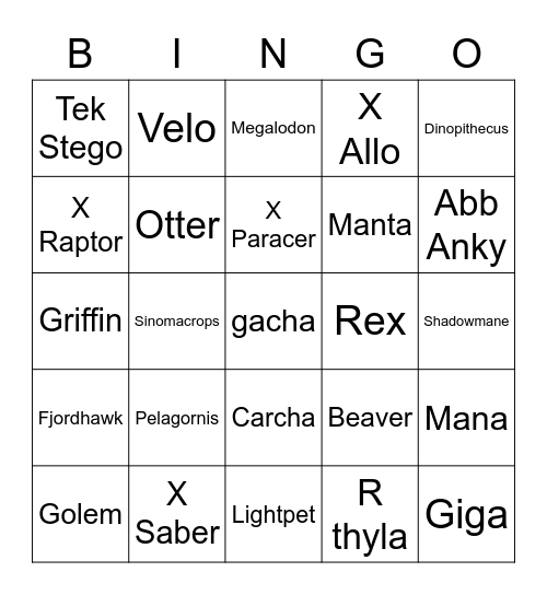 ARK BINGO Card