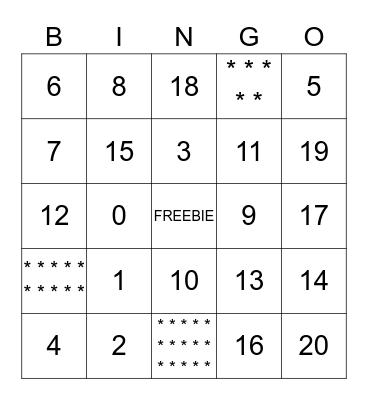 TEEN-time BINGO Card