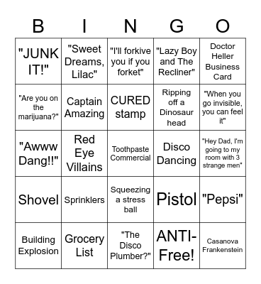 Mystery Men - Round 1 Bingo Card
