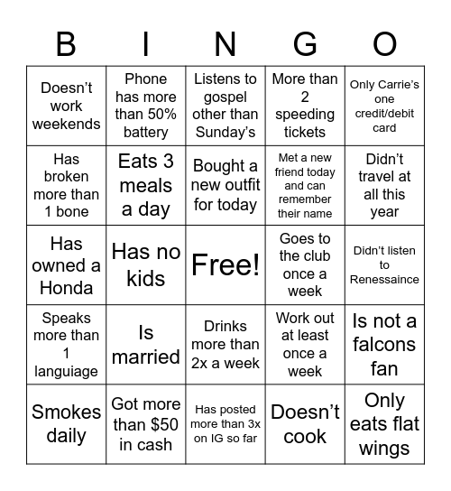 Thankful AF Bingo Card