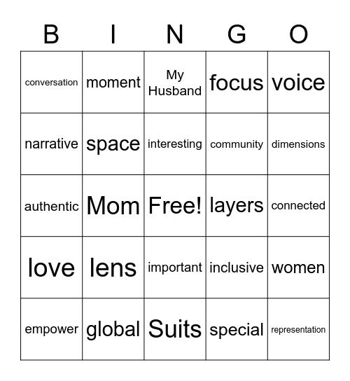 JP'S BS Beige sayings Bingo Card