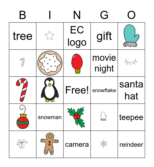 Holly Jolly Christmas with the Experience Collective Bingo Card