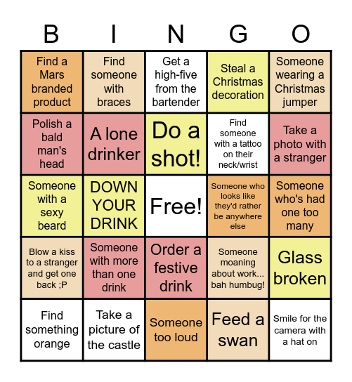 Christmas at Raltesers Bingo Card