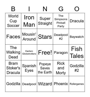 Thanksgiving Pinball Bingo Card