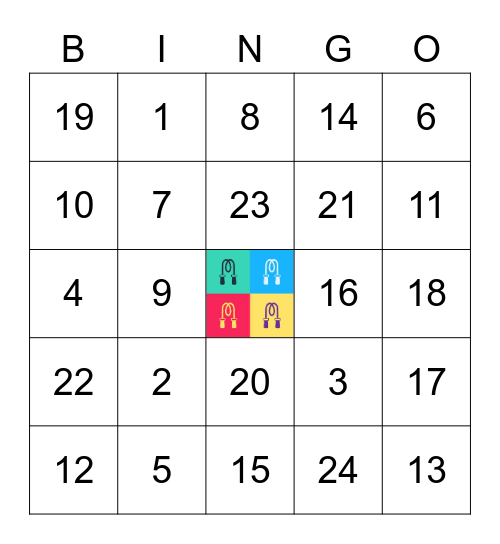 bingokaart 1 Bingo Card