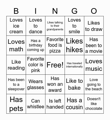 Girl Group Bingo Card