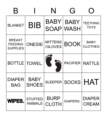 BABY Bingo Card