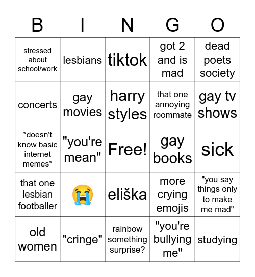 conversation with maky Bingo Card