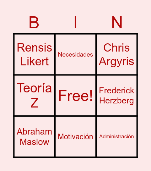 BINGO Card