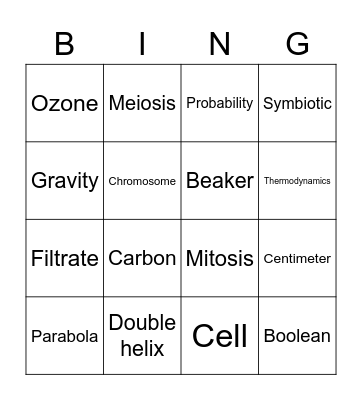 Women in STEM Bingo Card