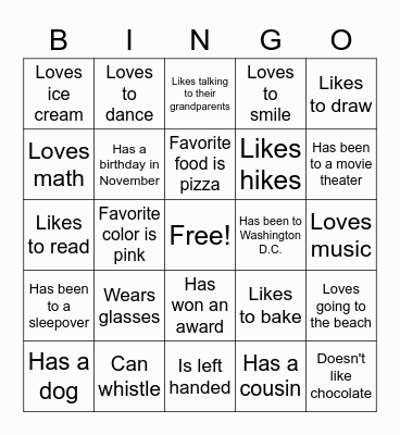 Girl Scouts - Making Friends Bingo Card