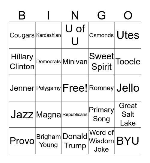 Desert Star Playhouse Bingo Card