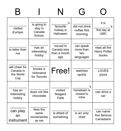 Welcome to Level 4! Bingo Card