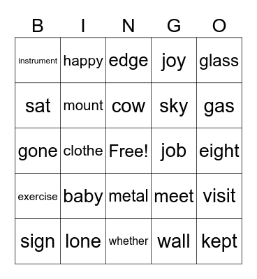 อิอิ Bingo Card