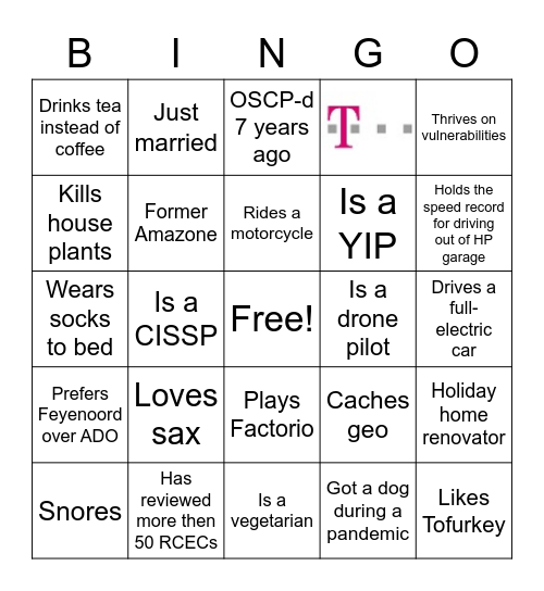 Get to know your peers Bingo Card